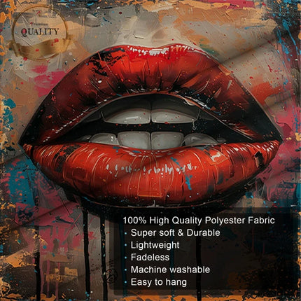Lipstick decorating lip picture Digital printing polyester wall hanging tapestry decorative Living room bedrooms background gift