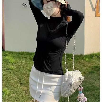 Stand Collar Yoga Ice Silk Sun Protection Clothing Summer Women's Slim Fit Versatile Slimming Sports Thin Jacket