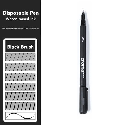 Micron Liner Fineliner Pen 0.05 0.03 0.1 0.5 Brush Tip Black Brown Fineliner Sketching Manga Drawing Pen Color Sketch Stationery