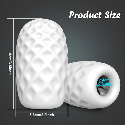 Soft Silicone Manual Male Masturbator Open-Ended Pocket Pussy Blowjob Glans Trainer Ejaculation Delay Simulation Sex Toy for Men