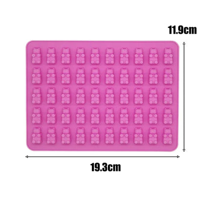 Gummy Bear Mold Silicone Chocolate Mold with Dropper DIY Dinosaur/Bear/Heart and Mini Donuts Valentine's Day Party Baking Mold