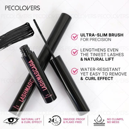 Waterproof and Sweat-proof, Black Tube Mascara, Thick Eyelashes, Natural and Long-lasting, Eye Cosmetics