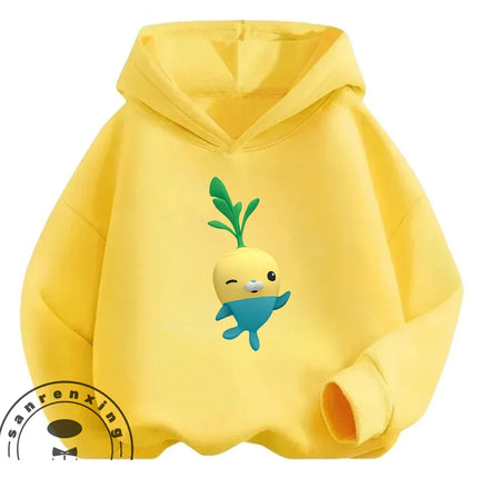 Autumn Winter Stylish Octonauts Hoodie 3-14Y Kids Boys Girls Cute Kawaii Cartoon Street Hot Outdoor Casual Warm