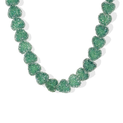 Hot selling colored love resin necklace new cute candy niche design high-end jewelry