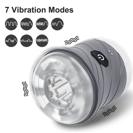 Open-ended Automatic Male Masturbator Vibration Man Masturbation Cup Simulation Blowjob Machine Adult Goods Sex Toy for Men