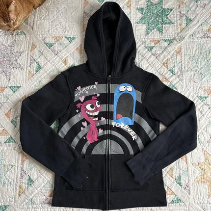 Star Girl Y2k Clothing Zip Up Hoodies Women Sweatshirts Oversized Hoodie Graphic Kawaii Clothes Pullovers Sweatshirt Top Kpop
