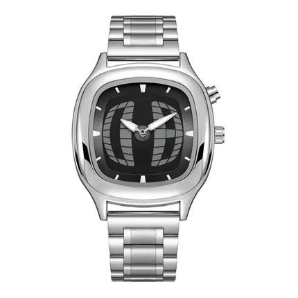 2026New Design Fashion Retro Steel Belt Dual Display Watch Trend Quartz Couple Watch ideal Choice For Birthday & Lover Gifts