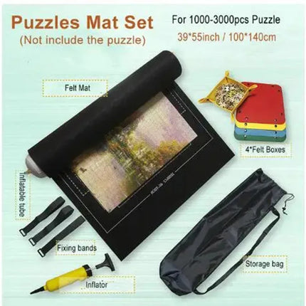 1500-3000pcs Felt Puzzle Mat Set 10color Available Puzzle Playing Blanket with Portable Travel Storage bag Puzzle Accessories