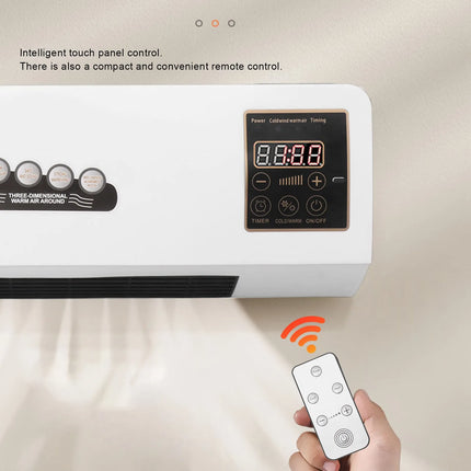 Electric Wall Heater Small Heater Fan Portable Wall Mounted Electric Heater Hot Fan for Bathroom Bedroom Wall Mounted Hot Fan