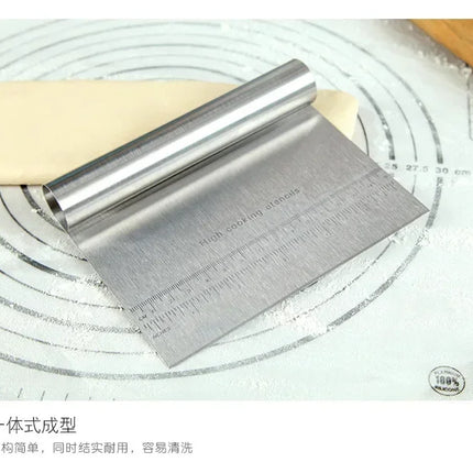 Stainless Steel Pastry Spatulas Cutter With Scale Pizza Dough Scraper Fondant Cake Decoration Tools Baking Kitchen Accessories