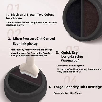 DEZONE Double Head Eyelash Stamp Waterproof Sweatproof Original Products Set And Non Smudging Liquid Eyeliner