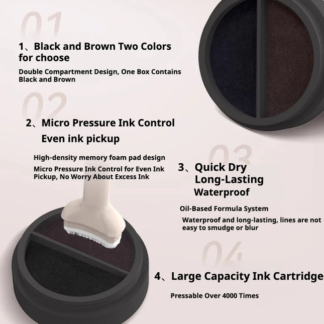 DEZONE Double Head Eyelash Stamp Waterproof Sweatproof Original Products Set and Non-Smudging Liquid Eyeliner
