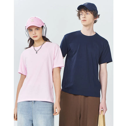 Free Printing 180gsm 100% Cotton Short Sleeve Tops Tee, Custom Order Choice Yourself, Unisex O-Neck Men's T-Shirt Plus Size S-6XL