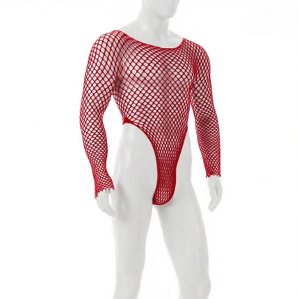 Green Summer Male Mesh Tops Men's Bodysuits Sexy Hollow Out Nightwear Gentlemen Breathable Sexy Outfit Blue White Purple Color