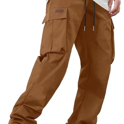2026Mens Casual Jogger Pants Relaxed Fit Cargo Pants Drawstring Sweatpants Hiking Outdoor Twill Sport Pants