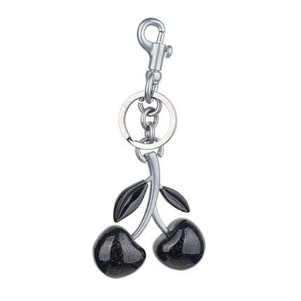 Cherry Charm Handbag Pendant Keychain for Women, Exquisite Internet-Famous Crystal Cherry Bag Accessories High-Grade Pendant