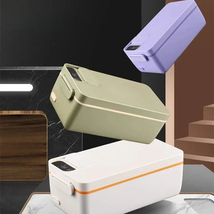 304 Stainless Steel Rechargeable Hot Lunch Box Large Capacity Office Worker Car Portable Thermal Insulation Heating Lunch Box