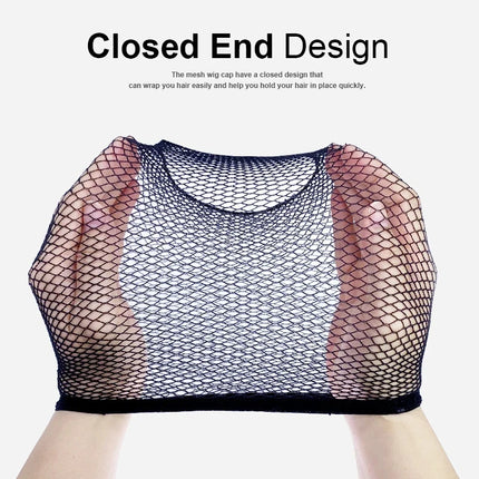 1/3Pcs Black Nylon Mesh Wig Cap, Closed End High Stretch Breathable Hairnet Invisible Wig Liner for Women
