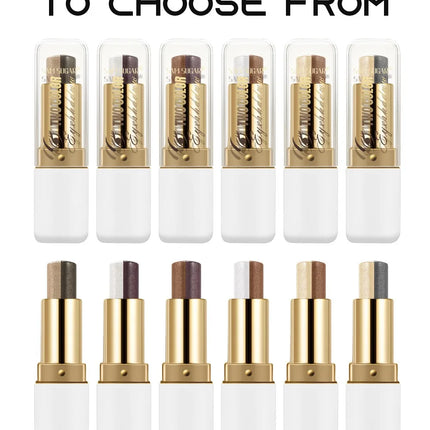 Double Color Eyeshadow Stick Glitter Highlight Shadow Stick Eye Makeup Waterproof Lasting Shimmer Metallic Eyeshadow Makeup