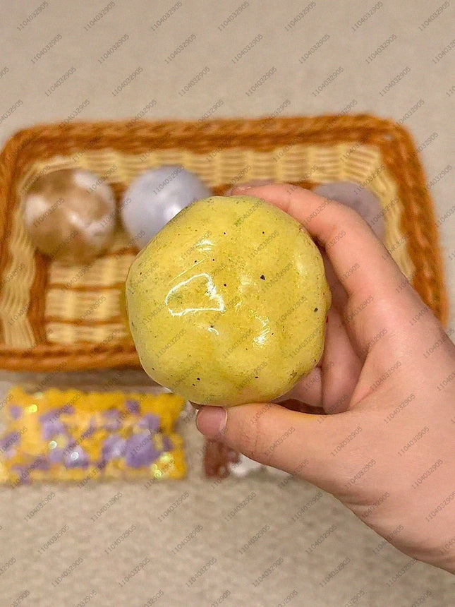 Food-Shaped Stress Ball Toast Squishy Toy Moldable Non-Bounce Squeeze Ball ASMR Sensory Anti-Stress Fidget Toys for Kids & Adults