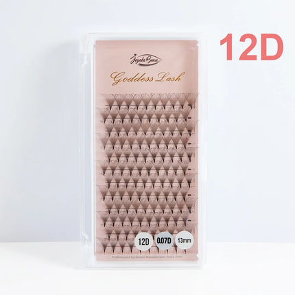 Goddess 12D/14D/16D/20D Premade Fan Eyelash Extensions Natural Soft Russian Volume Lashes Faux Mink Individual Lash Extensions