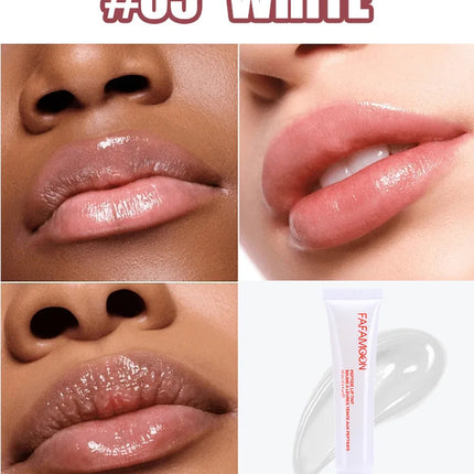 1pcs Soft Tube Mirror Lip Gloss Lip Oil Nude Brown Plumping Lip Gloss Moisturising Transparent Lipgloss Beauty Cosmetics Makeup