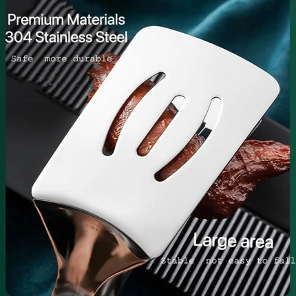 Stainless Steel Steak Clip Grill Clamp Cooking Tongs Barbecue Spatula Clip for Flipping Steak Fish Bread Household Kitchen Tool