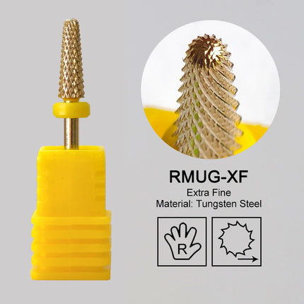 Nail Drill Bits Carbide Large Cone Electric Milling Cutter Gel Polish Remover Grinding Tools DIY Accessories Supplies