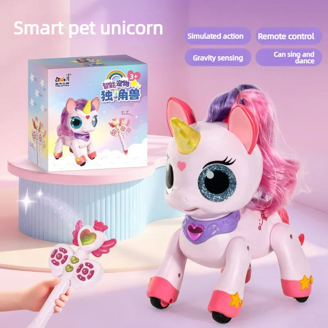 New Intelligent Remote Control Machine Pony Unicorn - Electronic Pet with Magic Wand, Girl's Birthday Gift & Children's Toy