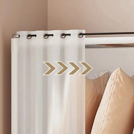 Multi-layer Storage Rack Portable Clothes Organizer Cabinet Dustproof Wardrobe Storage Cabinet Multifunctional with Curtains