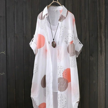 Plus Size Fashion White Shirt New Outerwear Top Women Chic Blouse 2023 Luxury Designer Korean Style Female Clothing Blouse