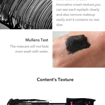 Cute Black Mascara Max Volume Curling Mascara Waterproof Thick Lengthening Lash Extention Eyelashes Makeup 4D Fiber Lash Mascara