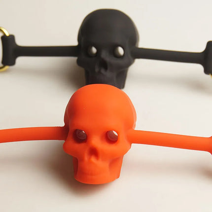 Medical Silicone Mouth Gag Skull,Slave Breathable Bdsm Gag Bondage Restraints,Sex Toys for Couples,Adult Games,Role Play