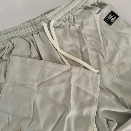 Men's Solid Color Loose Wide Leg Pants Summer Lightweight Casual Straight Trousers Youth Streetwear Fashion Long Pants