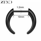 142-Black-10MM / Nose Rings & Studs