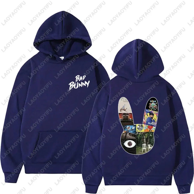 Rapper Bad Bunny Debi Tirar Más Fotos Album DTMF Merch Men Woman Hoodies Fashion Casual Vintage Drop Shoulder Sweatshirt Hoodie