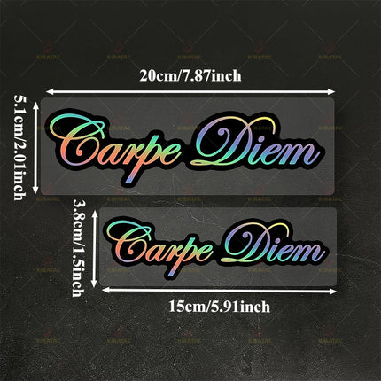 1pc Carpe Diem Motorcycle Stickers for Motorcycle Fairings Helmet Car Window Scooters Body Waterproof  Universal Vinyl Decals
