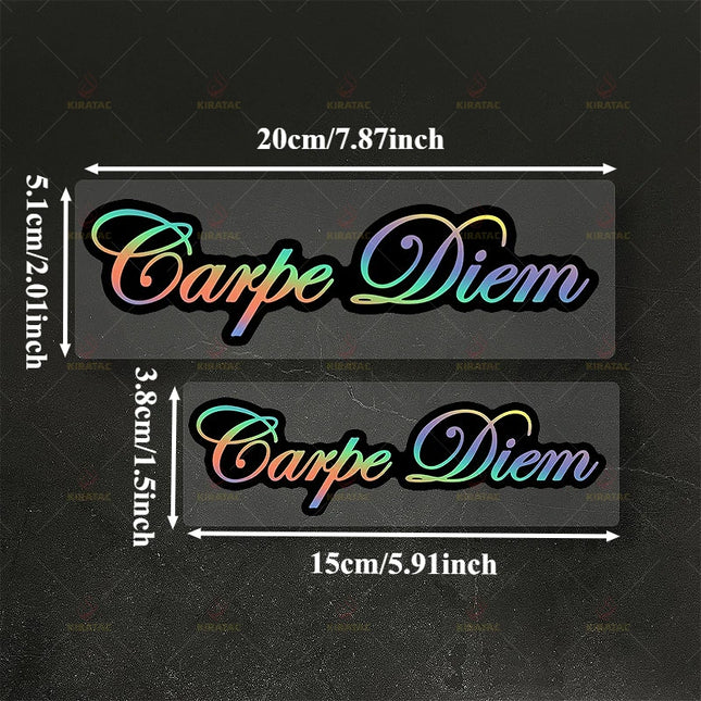 1pc Carpe Diem Motorcycle Stickers for Motorcycle Fairings Helmet Car Window Scooters Body Waterproof  Universal Vinyl Decals