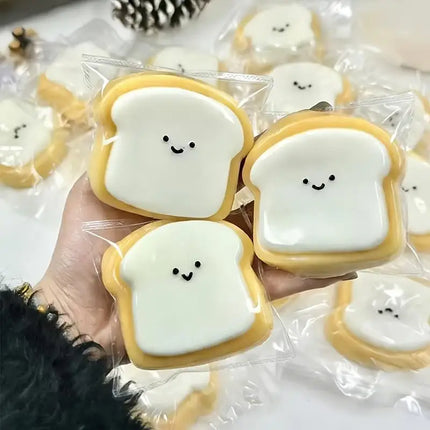Creative Soft Taba Toast Squishy Toy Kawaii Slow Rebound Stress Relief Sensory Squeeze Fidget Toys for Adults Kids Holiday Gifts