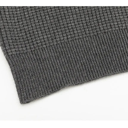 Autumn Winter Polo-Style Colour-Block Knit Sweater Men Effortlessly Stylish Relaxed Fit Loose Collar Top Warm Cosy