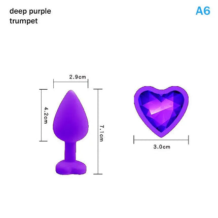 Silicone Anal Plug 3 Sizes Heart Soft Butt Plug Sexy Toy Prostate Massager For Women Men Couples Adult Game