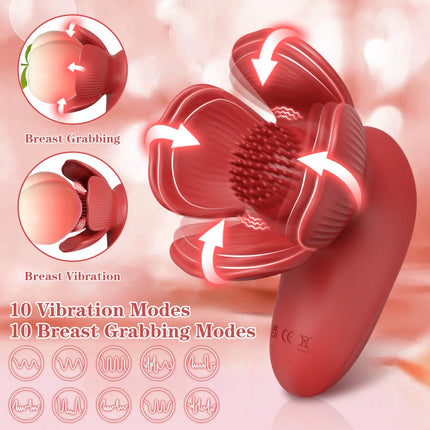 Sex Toys Nipple Vibrator Breast Massager Stimulator Grab Breast Massager for Women Female Breast Masturbator Adult Supplies 18+
