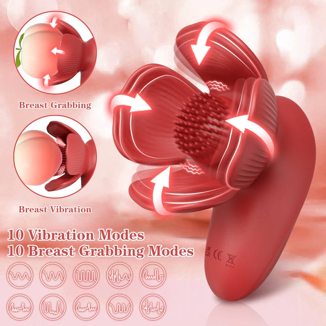 Sex Toys Nipple Vibrator Breast Massager Stimulator Grab Breast Massager for Women Female Breast Masturbator Adult Supplies 18+