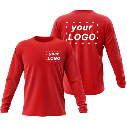 Quick-drying Long-sleeved T-shirt Custom Printing And Embroidery Company Logo Sun Protection Loose Sports, Fishing T-shirt 3xl