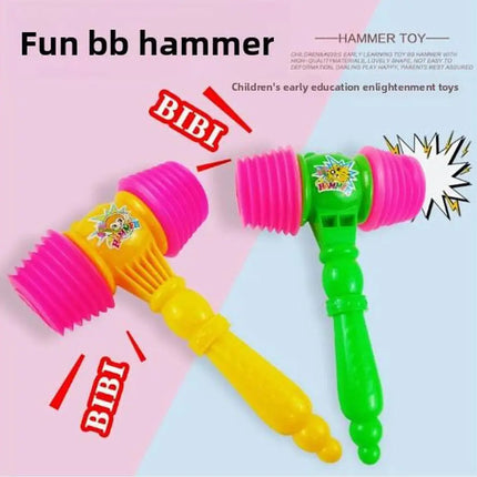 8Pcs Pounding Hammer Toys PVC Kids Hammer Toys Musical Sound Kids Educational Beating Gavel Plastic Squeaky Mallet Instrument