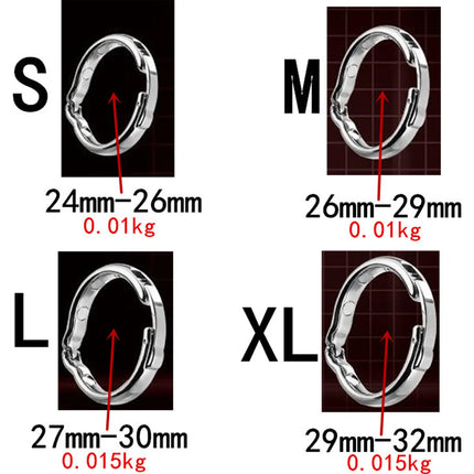 Magnetic Metal Cock Ring Adult Sex Toys Delayed Foreskin Rings Erection Semen Lock Ring Erotic Products Adjustable Penis Circle
