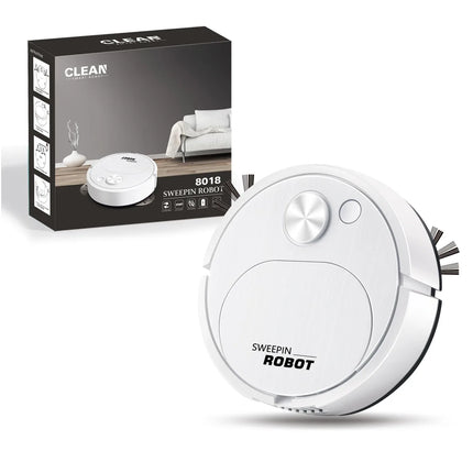 Smart USB Sweeping Robot Vacuum Cleaner 3-in-1 Wireless Mopping 1800Pa Powerful Cleaning for Home Office Floors