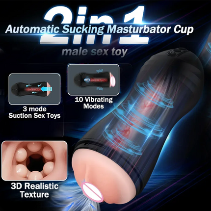 Blowjob Sex Machines Automatic Sucking Male Masturbator Cup Vaginal Penetration Pocket Pussy Masturbator Toy Sex Toy for Men 18+