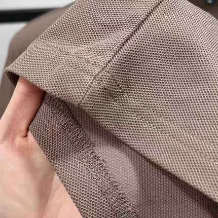 High-end brand 100% cotton short-sleeve polo shirt men's fashion luxury letter embossed casual business breathable summer T-shirt