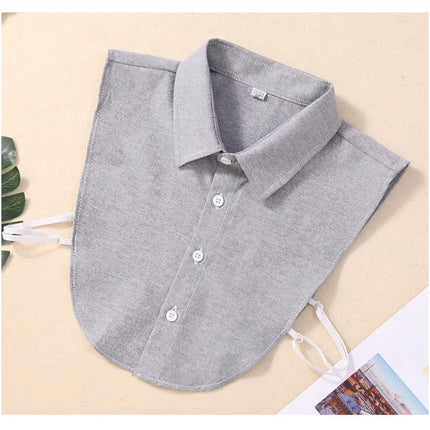 Versatile Pointed Collar Fake Necktie Oxford Cloth Decorative Neck Accessory For Men Women Korean Style Fashion
